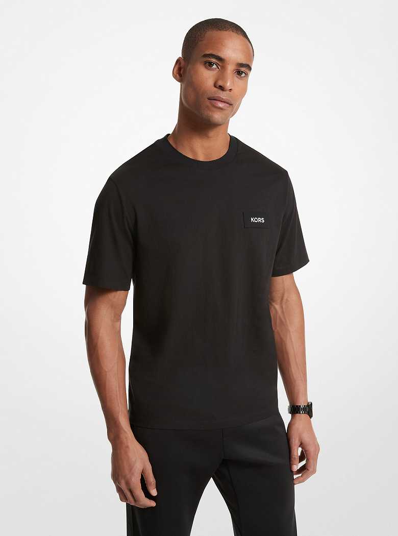 Michaelkors Cotton Logo Graphic Pretas | SN-MK27951