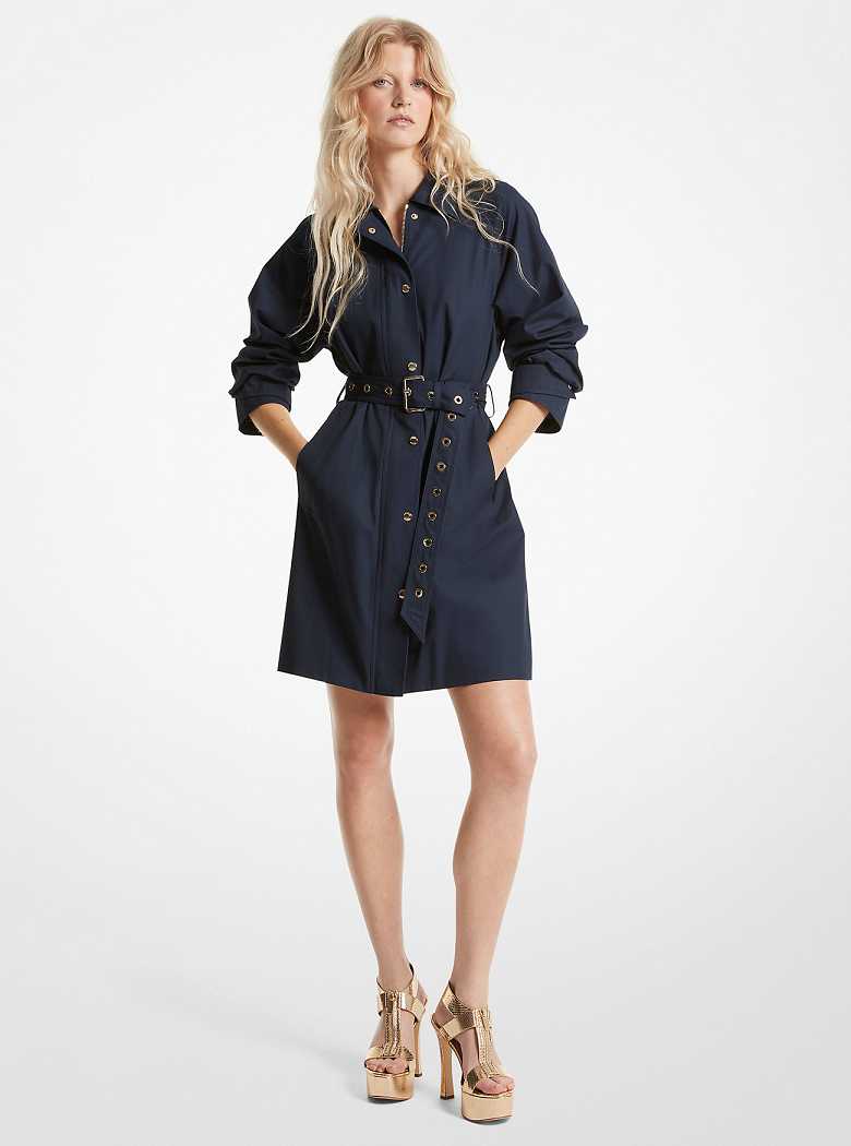 Michaelkors Cotton Twill Trench Azuis | SN-MK26628