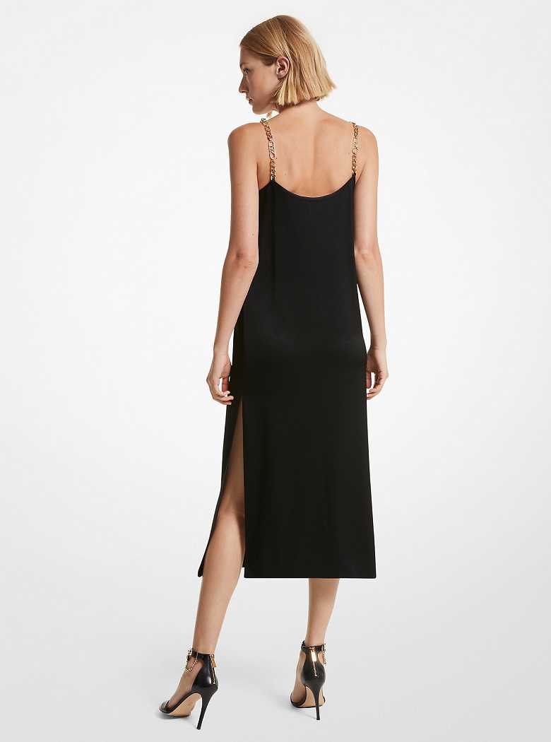 Michaelkors Crepe Chain Midi Pretas | SN-MK26700