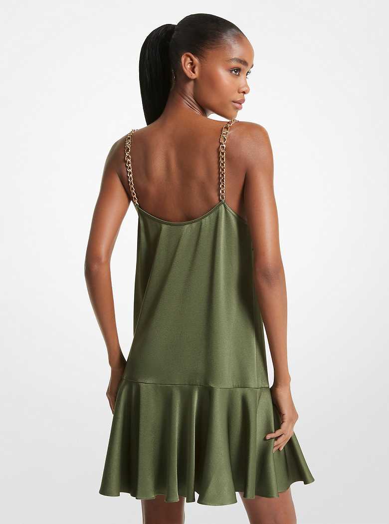 Michaelkors Crepe Chain Tank Verdes Escuro | SN-MK26730