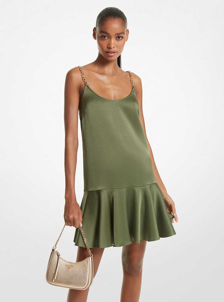 Michaelkors Crepe Chain Tank Verdes Escuro | SN-MK26730