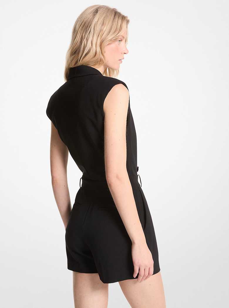 Michaelkors Crepe Double-Breasted Pretas | SN-MK26710