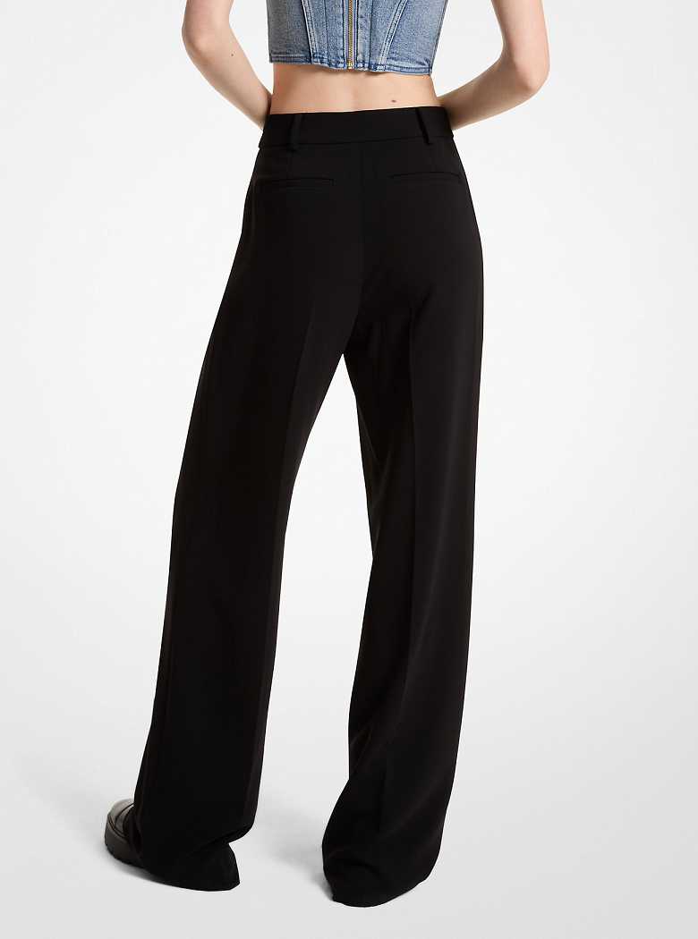 Michaelkors Crepe Wide-Leg Pretas | SN-MK26559