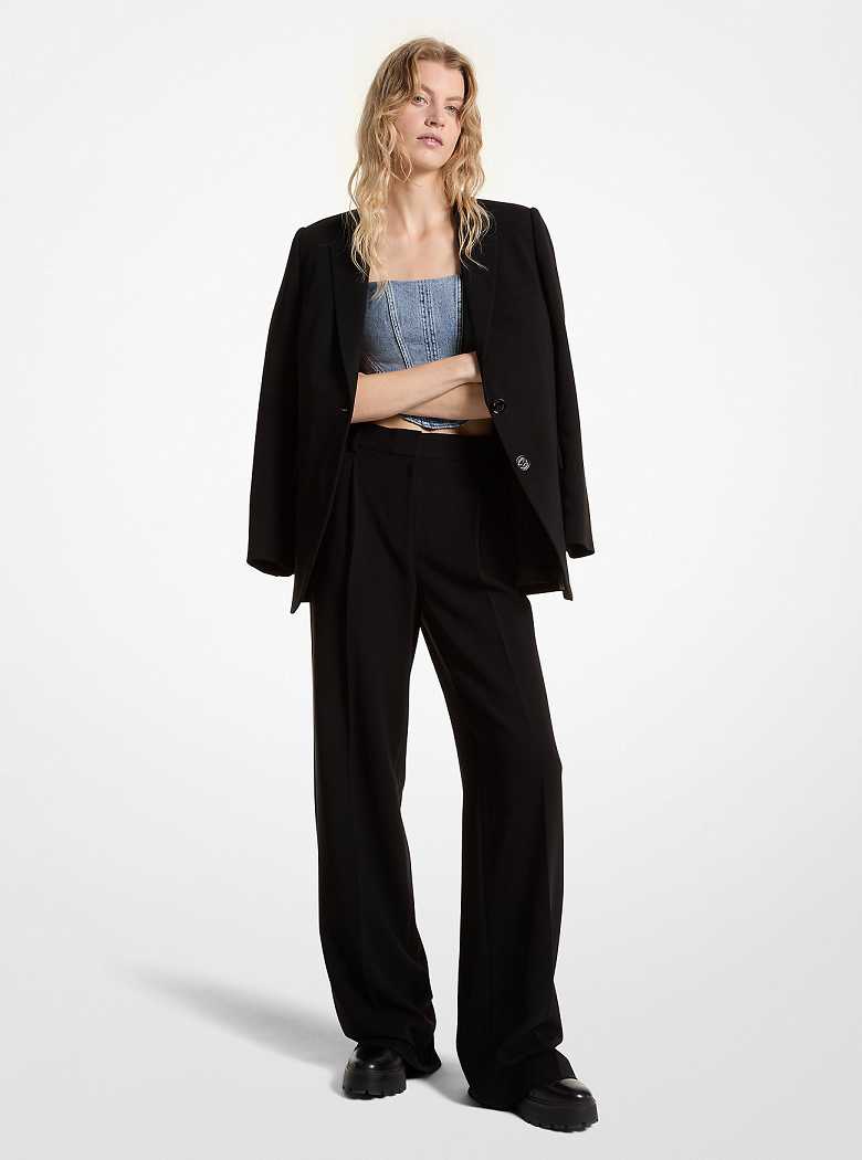 Michaelkors Crepe Wide-Leg Pretas | SN-MK26559
