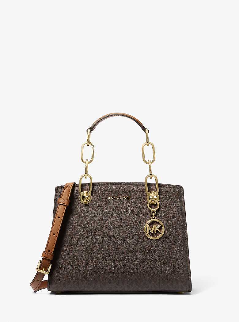 Michaelkors Cynthia Small Signature Logo Marrom | SN-MK27322