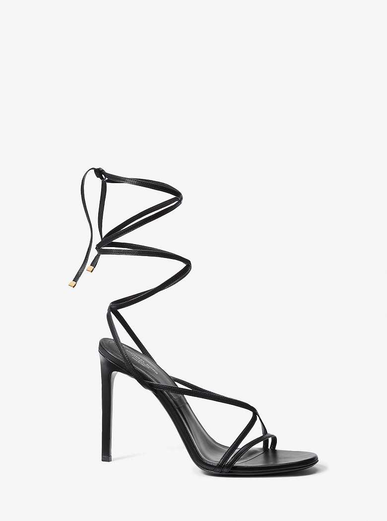 Michaelkors Dahlia Leather Lace-Up Pretas | SN-MK27618
