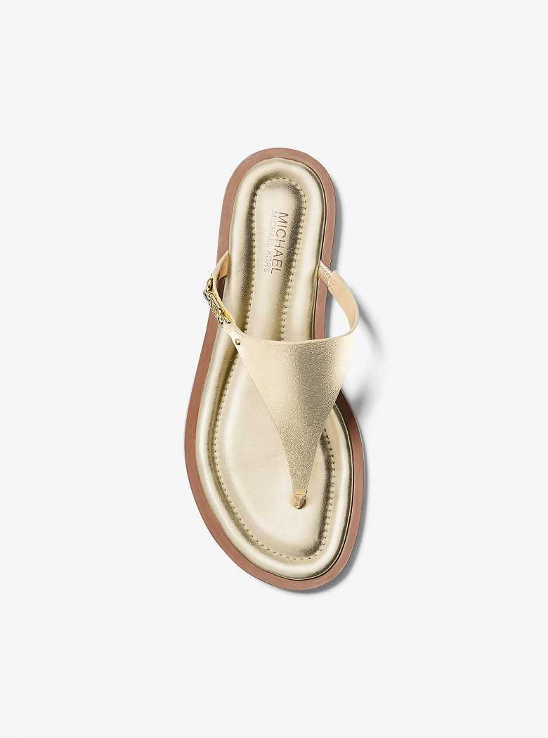 Michaelkors Daniella Metallic Leather Douradas | SN-MK27668