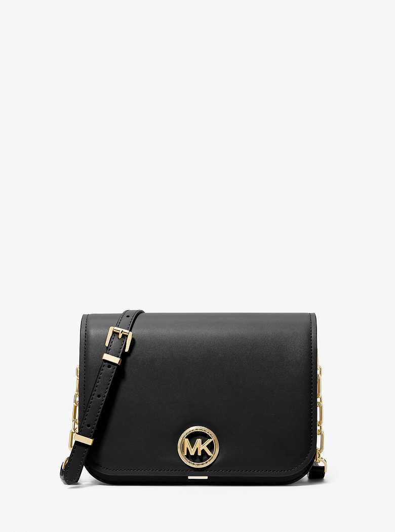 Michaelkors Delancey Medium Leather Pretas | SN-MK27172
