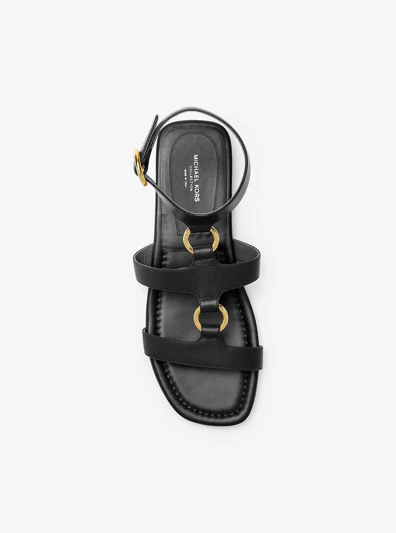 Michaelkors Dusty Ring Leather Pretas | SN-MK27699