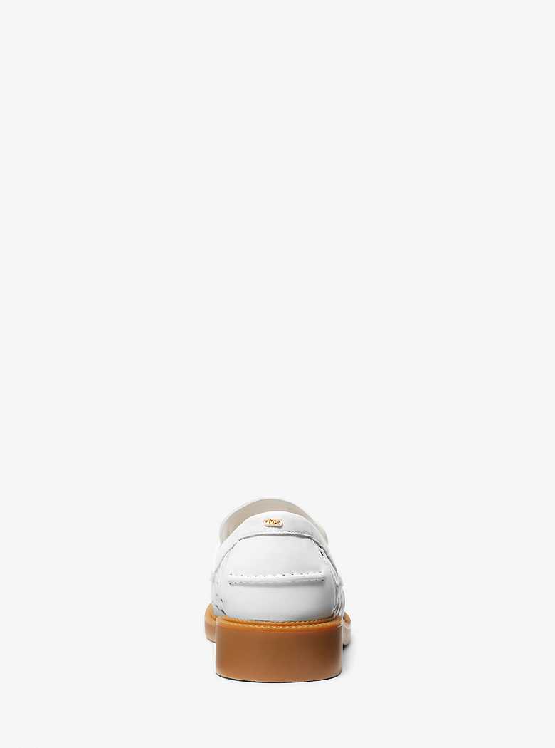 Michaelkors Eden Hand-Woven Leather Branco | SN-MK27703