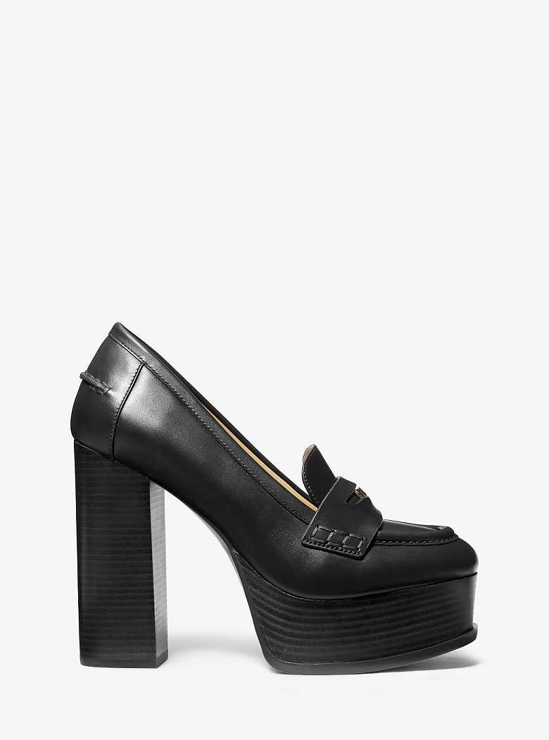 Michaelkors Eden Leather Platform Pretas | SN-MK27629