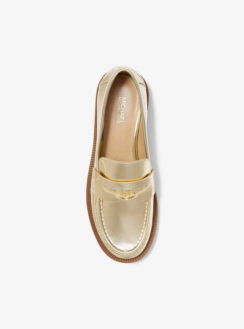 Michaelkors Eden Metallic Leather Douradas | SN-MK27664