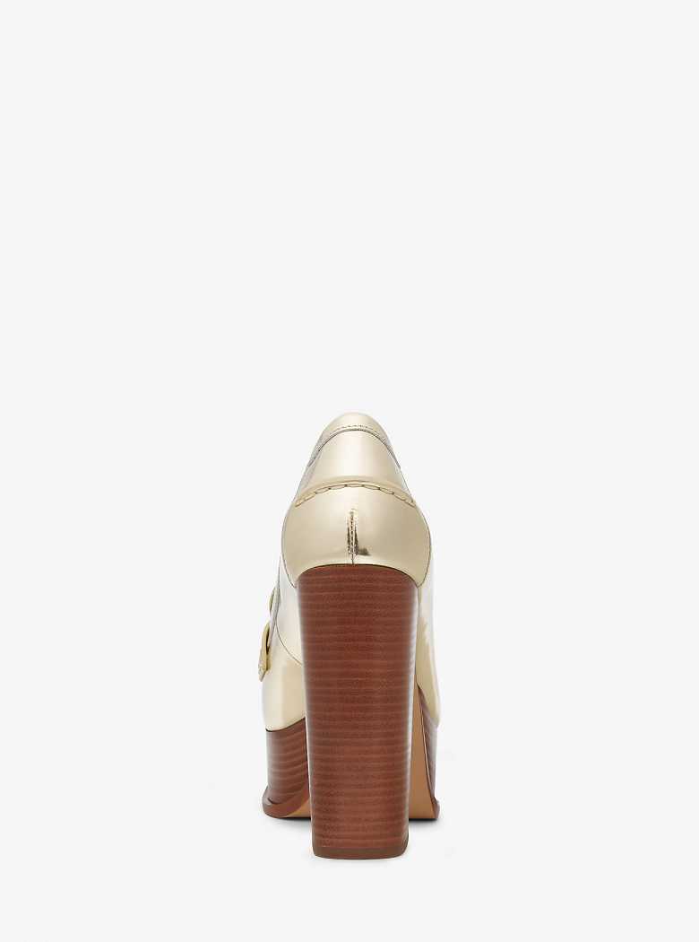 Michaelkors Eden Metallic Leather Platform Douradas | SN-MK27630