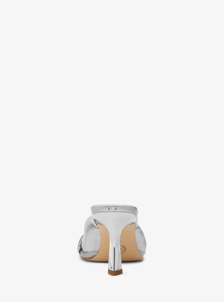 Michaelkors Elena Metallic Leather Prateadas | SN-MK27503