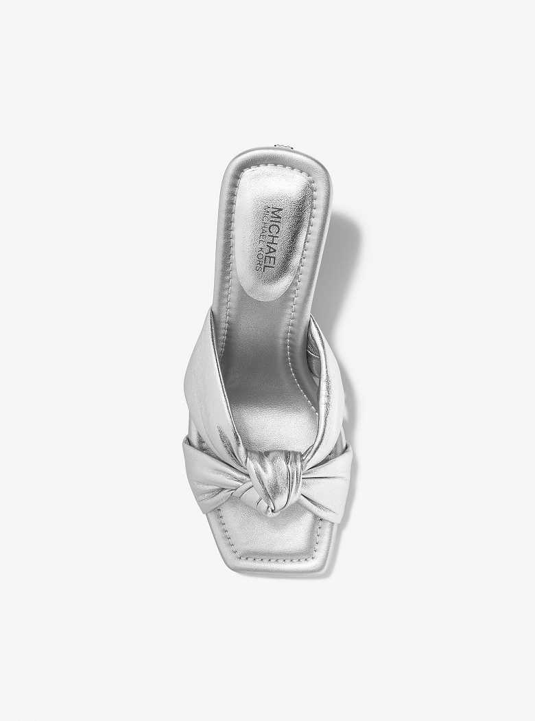 Michaelkors Elena Metallic Leather Prateadas | SN-MK27503