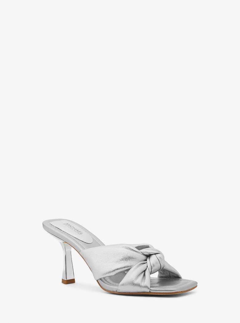 Michaelkors Elena Metallic Leather Prateadas | SN-MK27503