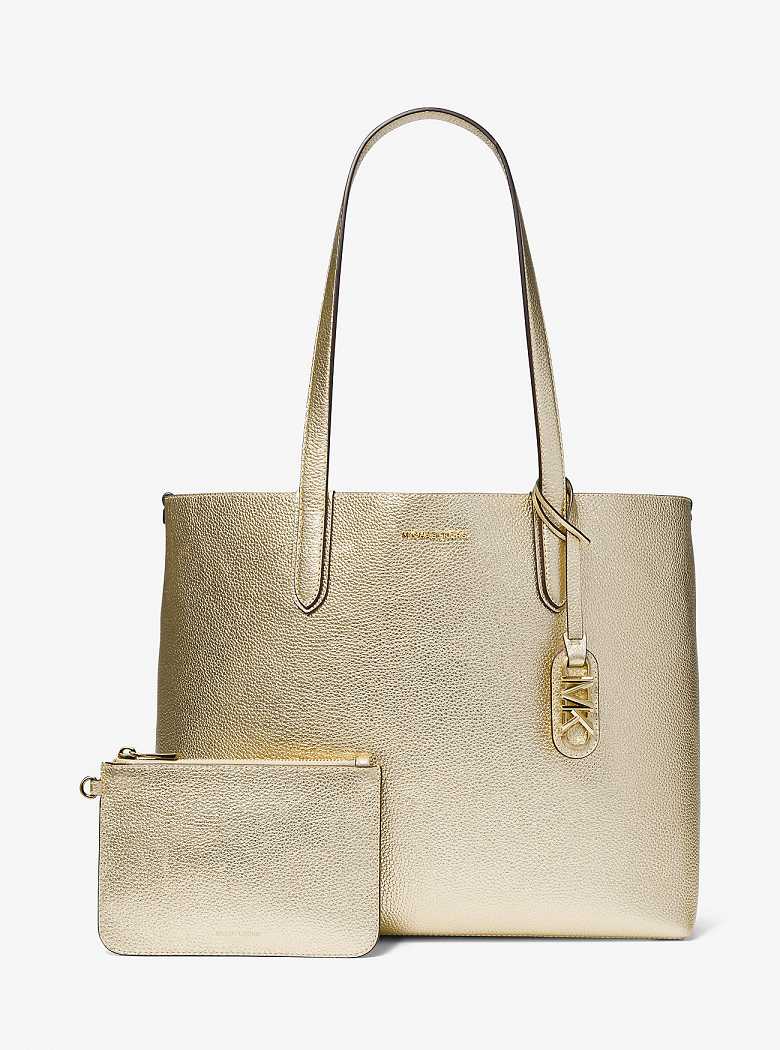 Michaelkors Eliza Extra-Large Metallic Pebbled Leather Douradas | SN-MK26831