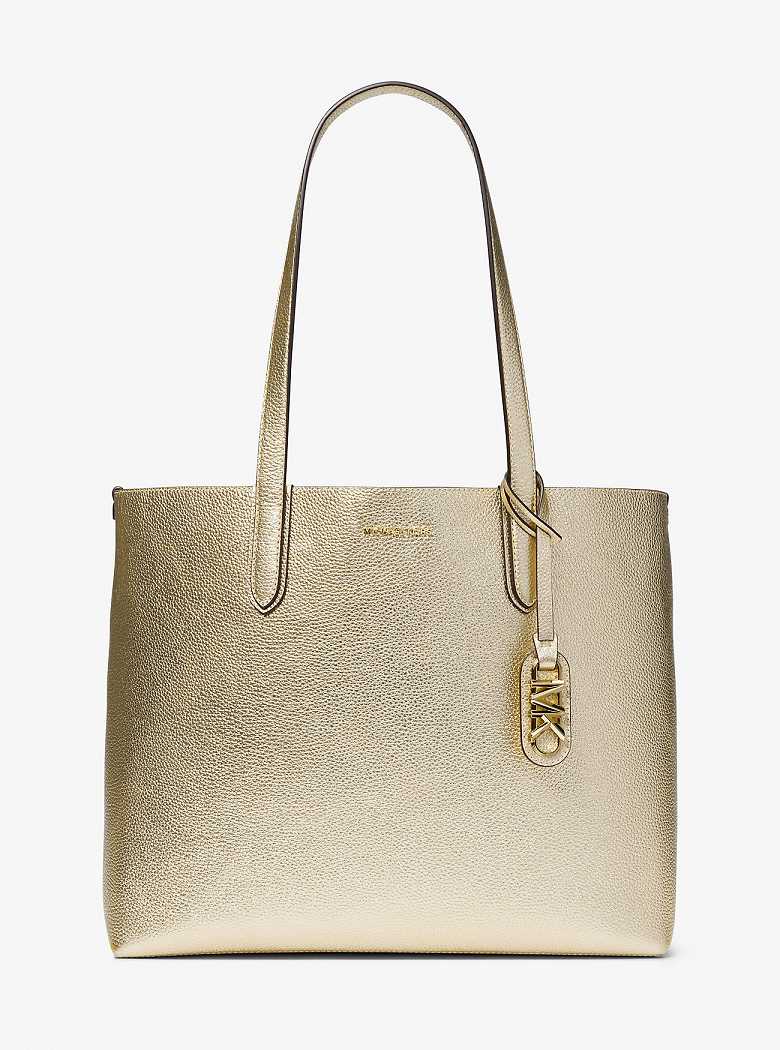 Michaelkors Eliza Extra-Large Metallic Pebbled Leather Douradas | SN-MK26831