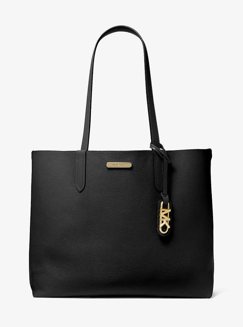 Michaelkors Eliza Extra-Large Pebbled Leather Pretas | SN-MK26832