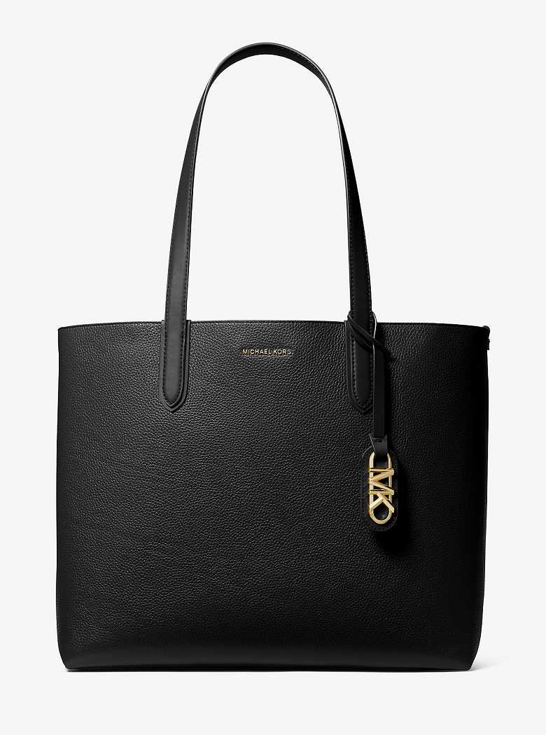 Michaelkors Eliza Extra-Large Pebbled Leather Pretas | SN-MK26832