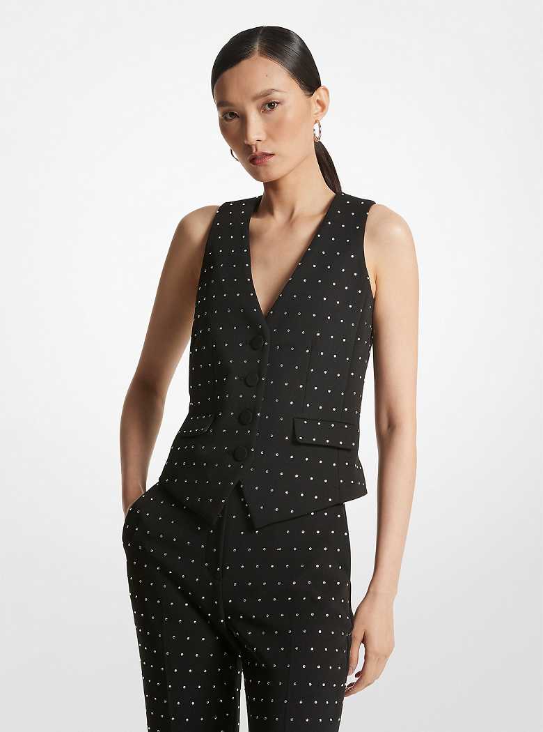 Michaelkors Embellished Crepe Pretas | SN-MK26621