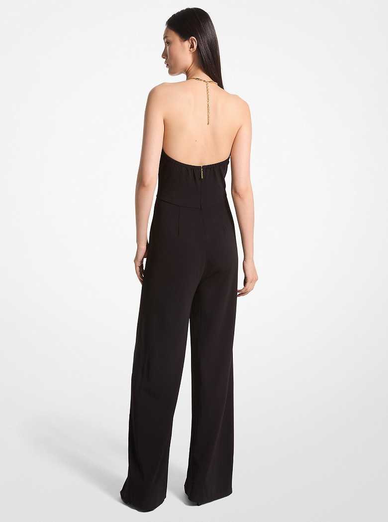 Michaelkors Embellished Stretch Matte Jersey Halter Pretas | SN-MK26771