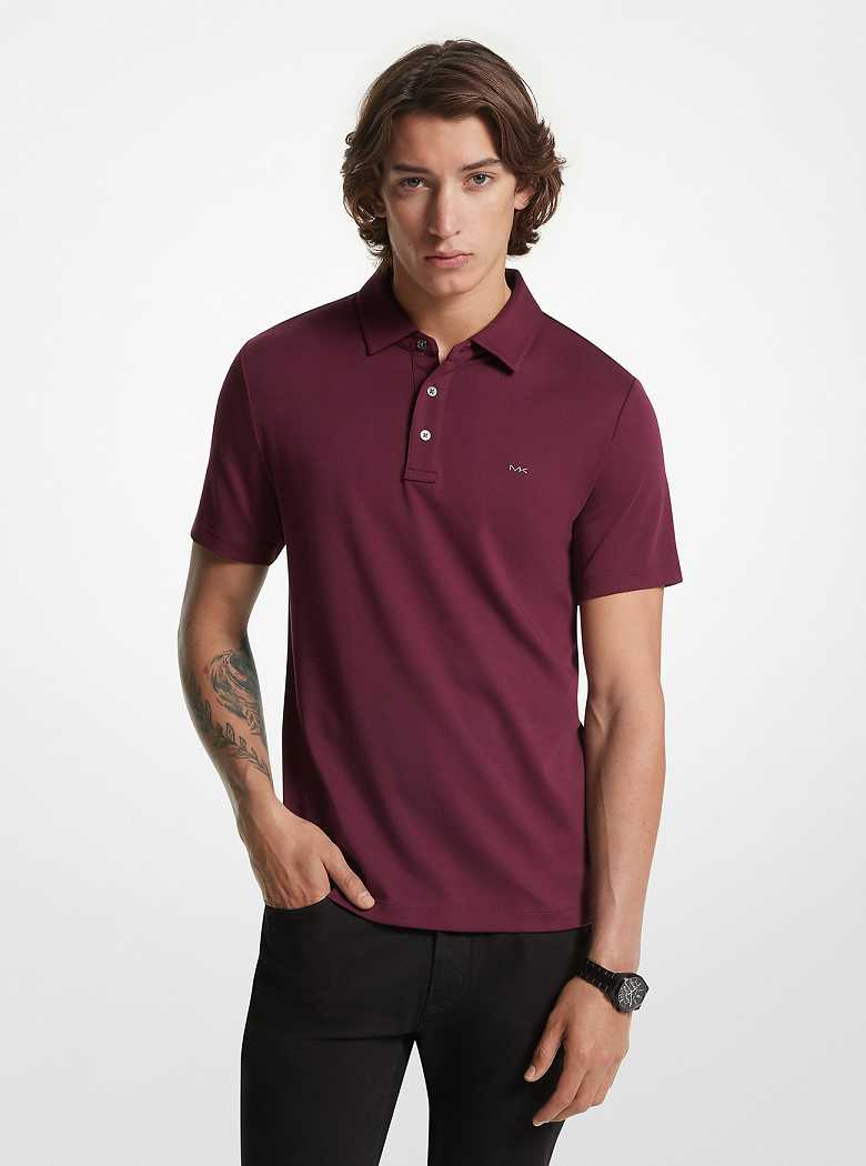 Michaelkors Embroidered Logo Cotton Marrom Escuro | SN-MK27965