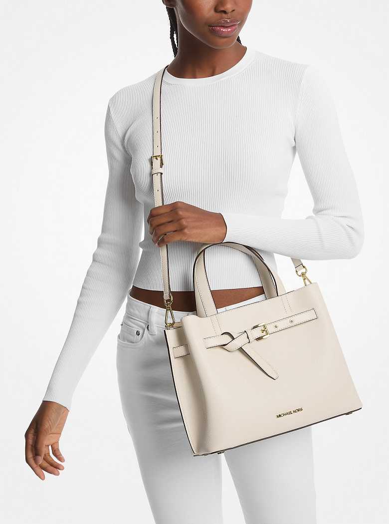 Michaelkors Emilia Large Pebbled Leather Creme | SN-MK27379