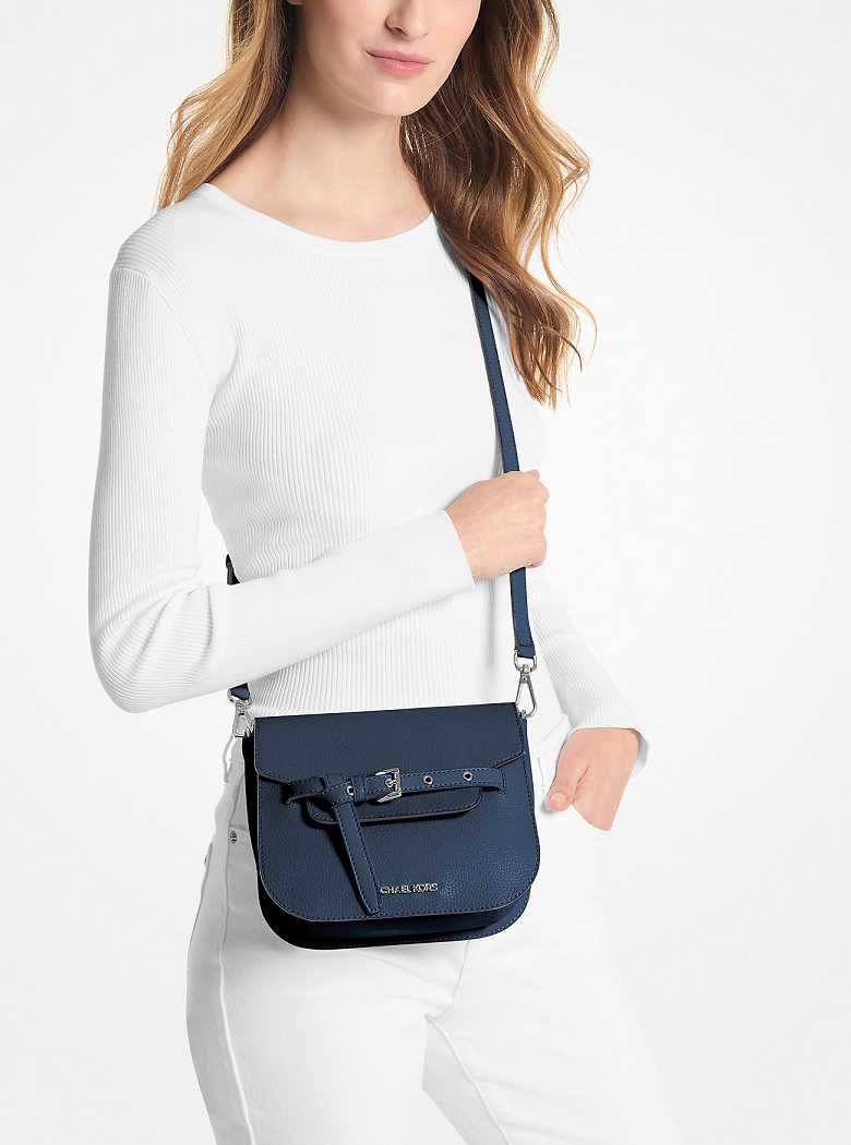 Michaelkors Emilia Small Pebbled Leather Azul Marinho | SN-MK27264
