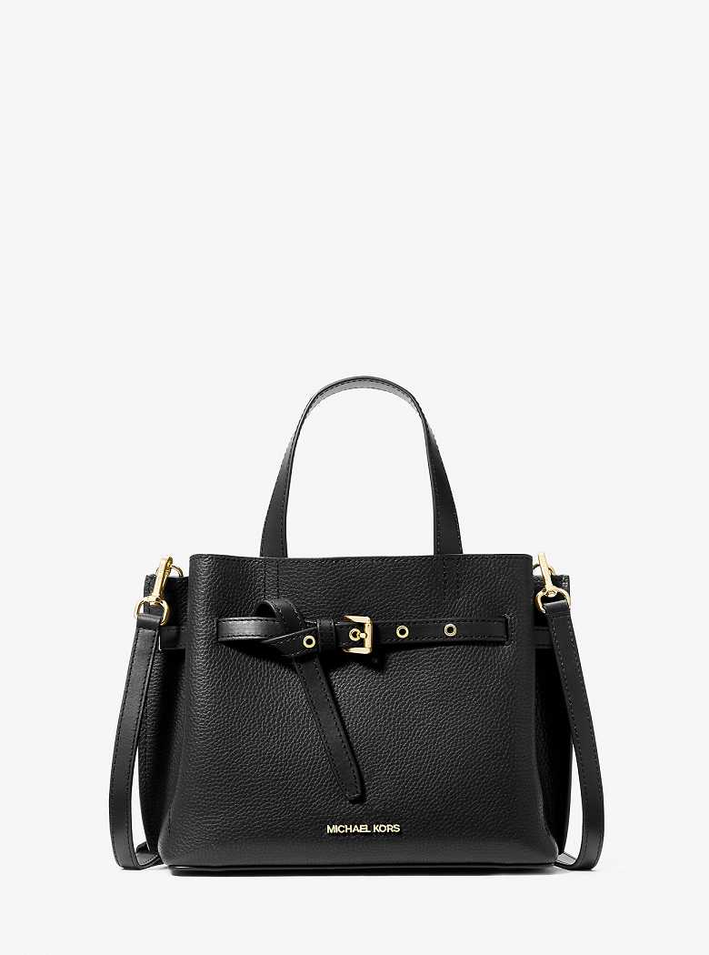 Michaelkors Emilia Small Pebbled Leather Pretas | SN-MK27366