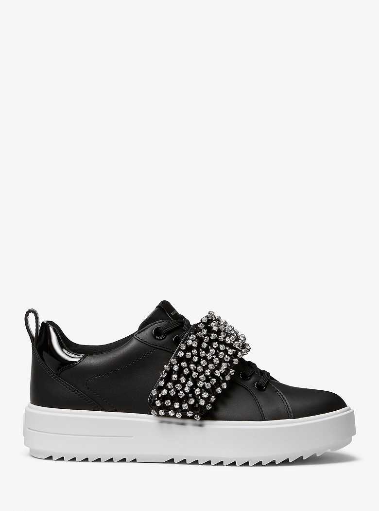 Michaelkors Emmett Embellished Leather Pretas | SN-MK27446