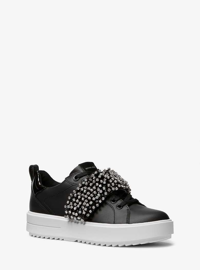 Michaelkors Emmett Embellished Leather Pretas | SN-MK27446