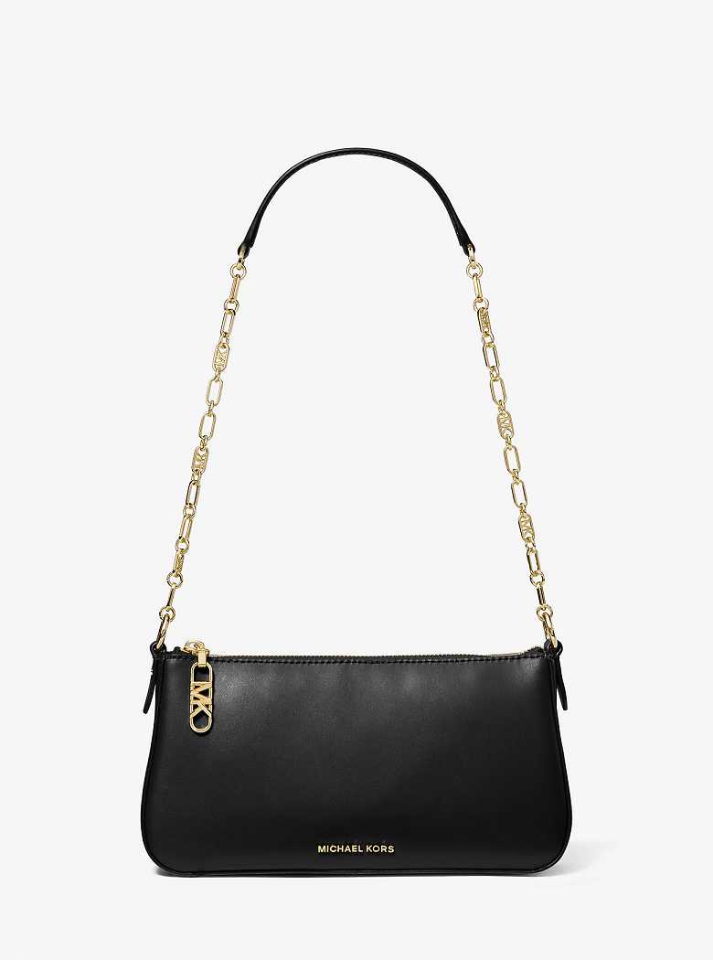 Michaelkors Empire Medium Leather Chain-Link Pretas | SN-MK26980