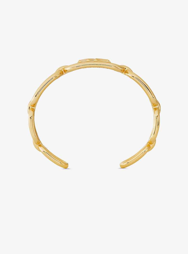 Michaelkors Empire Precious Metal-Plated Brass Chain-Link Cuff Douradas | SN-MK27718