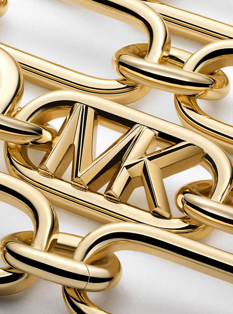Michaelkors Empire Precious Metal-Plated Brass Double Chain-Link Douradas | SN-MK27813