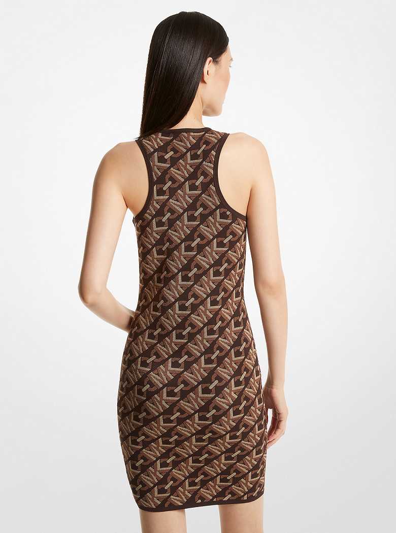 Michaelkors Empire Signature Logo Jacquard Tank Chocolate | SN-MK26706