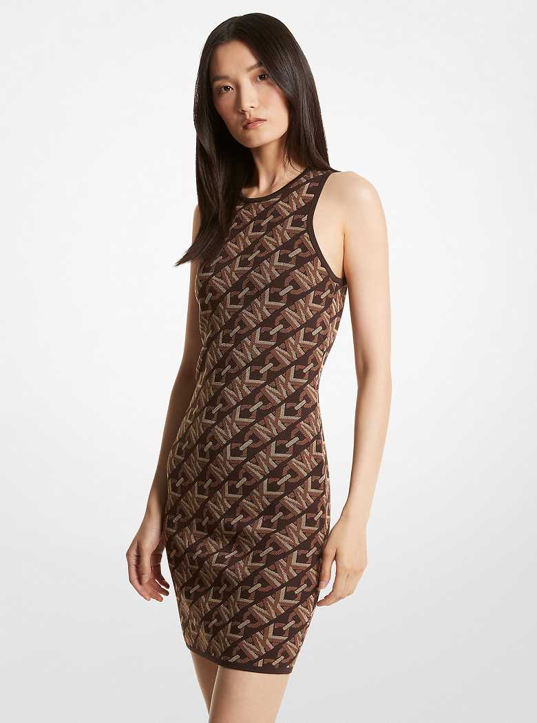 Michaelkors Empire Signature Logo Jacquard Tank Chocolate | SN-MK26706