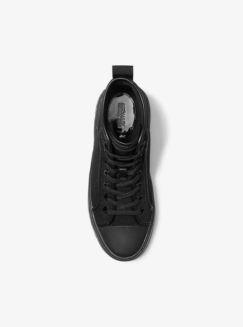 Michaelkors Evy Canvas High-Top Pretas | SN-MK27460