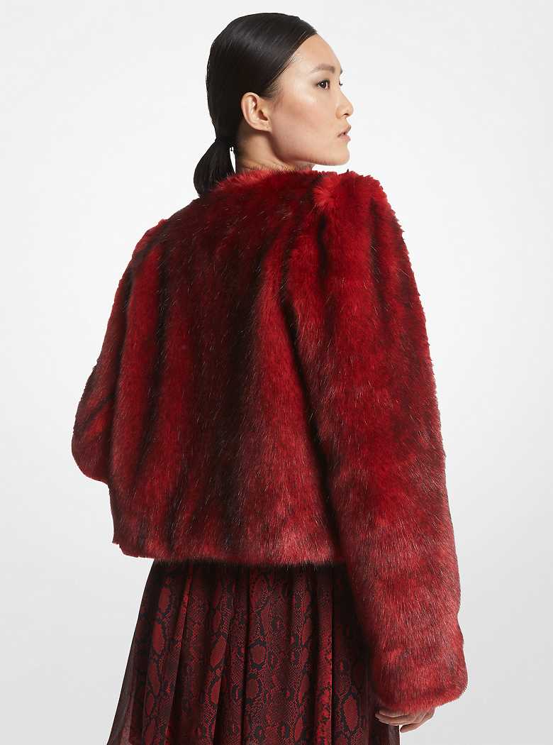 Michaelkors Faux Fur Cropped Vermelhas | SN-MK26633