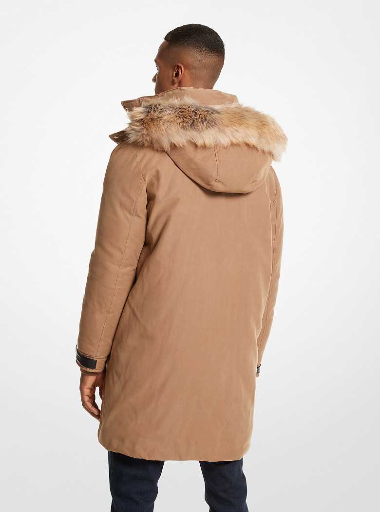 Michaelkors Faux Fur Trim Marrom Escuro | SN-MK28101