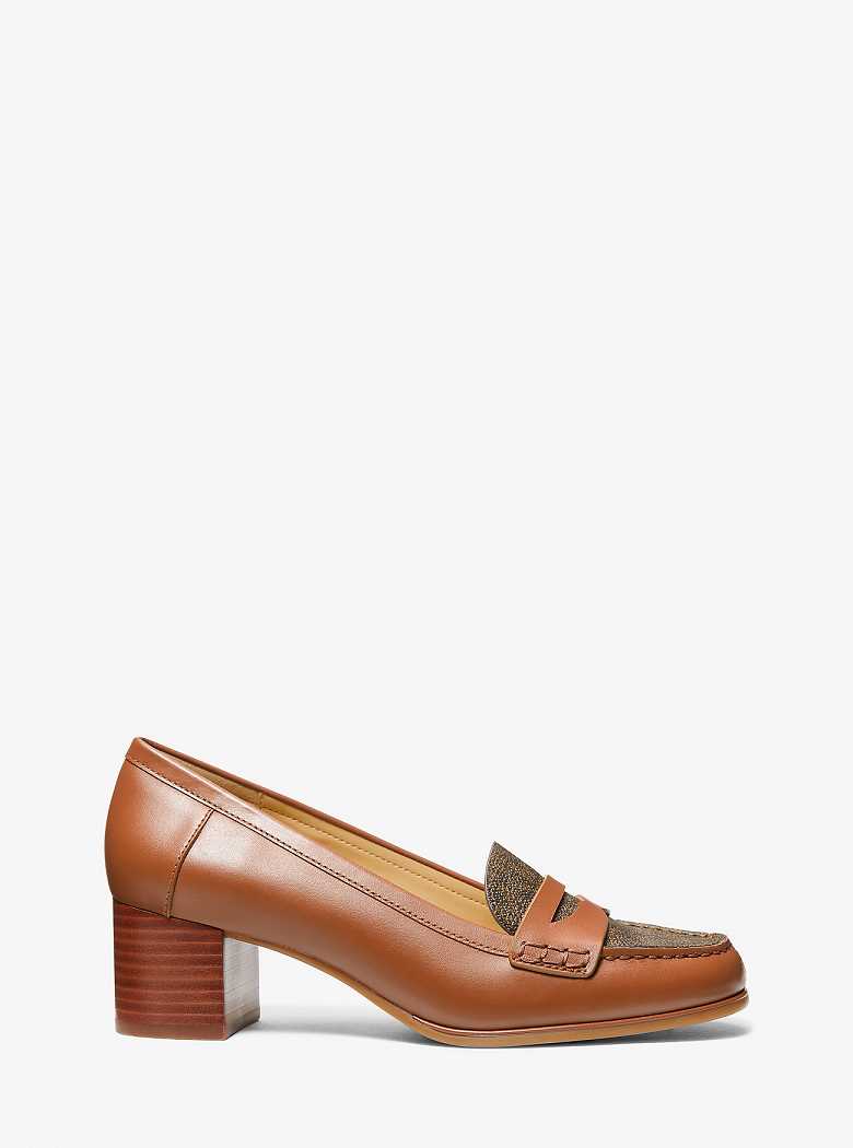 Michaelkors Frances Flex Leather and Logo Marrom | SN-MK27640