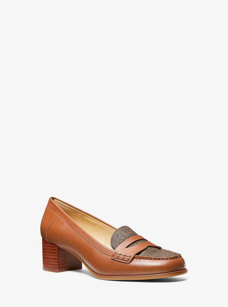 Michaelkors Frances Flex Leather and Logo Marrom | SN-MK27640