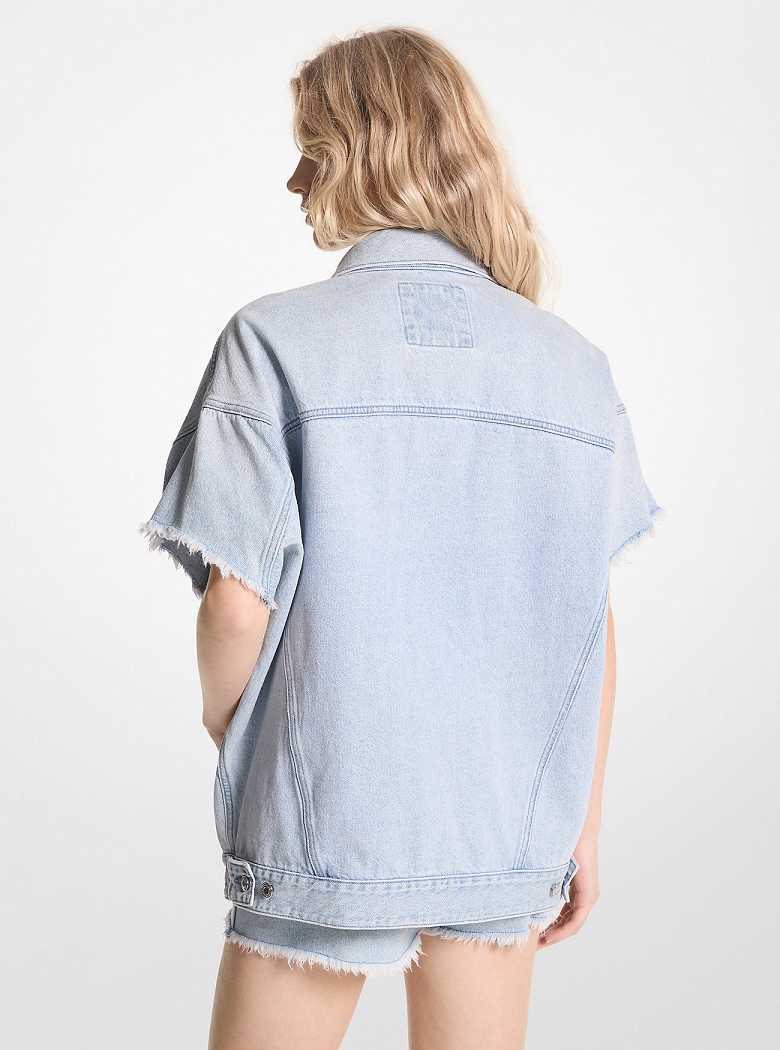 Michaelkors Frayed Denim Azuis Azul Claro | SN-MK26579
