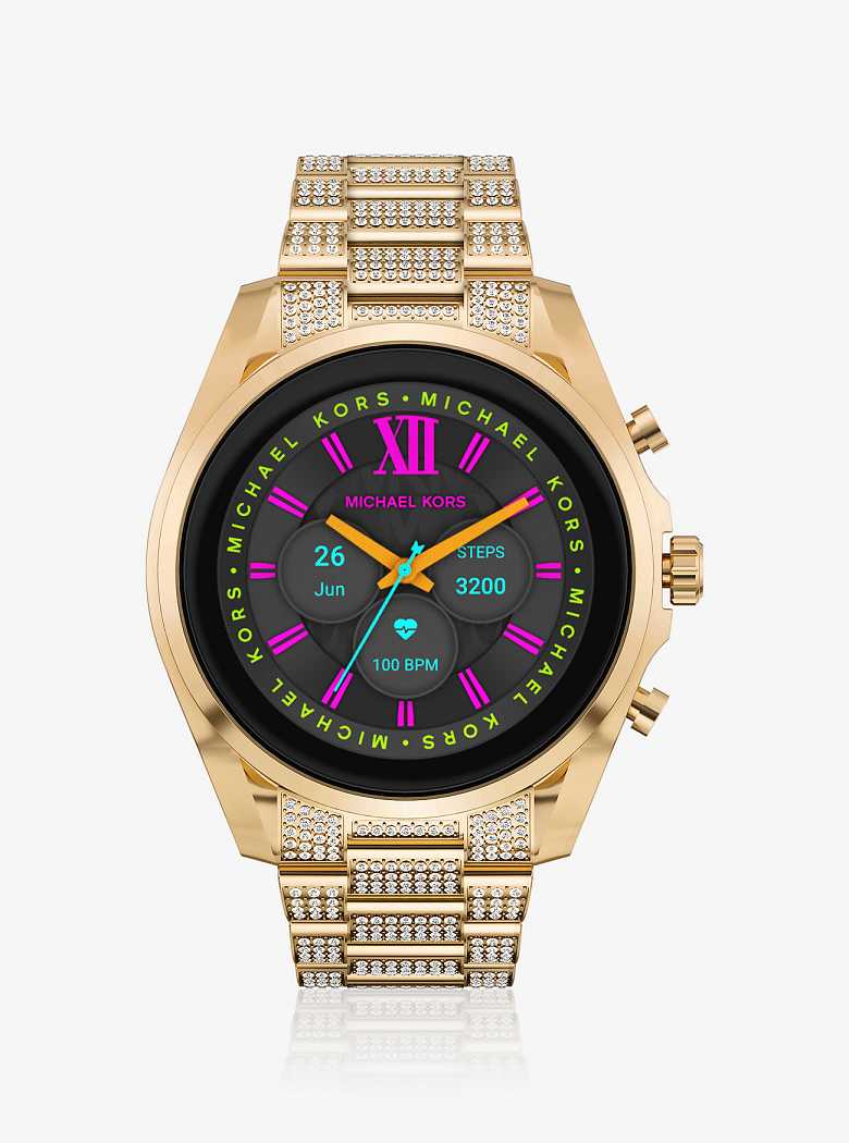 Michaelkors Gen 6 Bradshaw Pavé Gold-Tone Douradas | SN-MK28274
