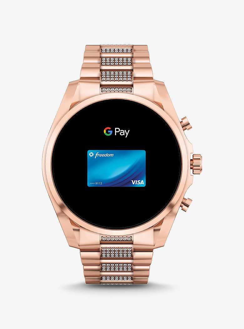Michaelkors Gen 6 Bradshaw Pavé Rose Gold-Tone Rosa Douradas | SN-MK28272