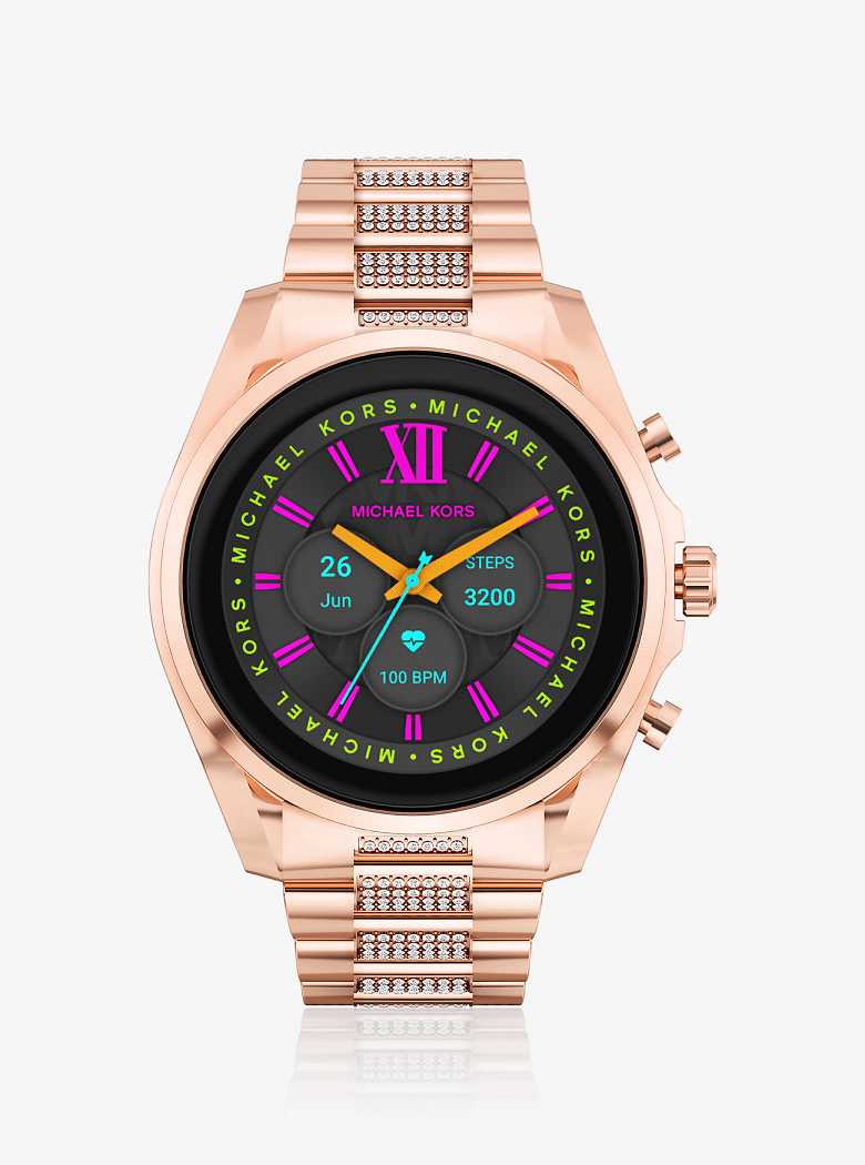 Michaelkors Gen 6 Bradshaw Pavé Rose Gold-Tone Rosa Douradas | SN-MK28272
