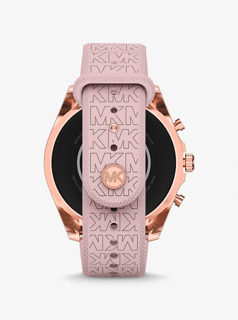 Michaelkors Gen 6 Bradshaw Rose Gold-Tone and Logo Silicone Rosa | SN-MK28271