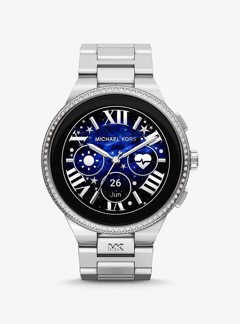 Michaelkors Gen 6 Camille Pavé Silver-Tone Prateadas | SN-MK28258