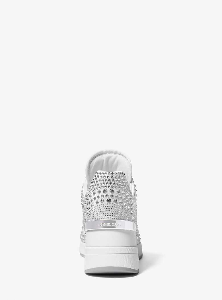 Michaelkors Georgie Crystal Embellished Satin Branco | SN-MK27445