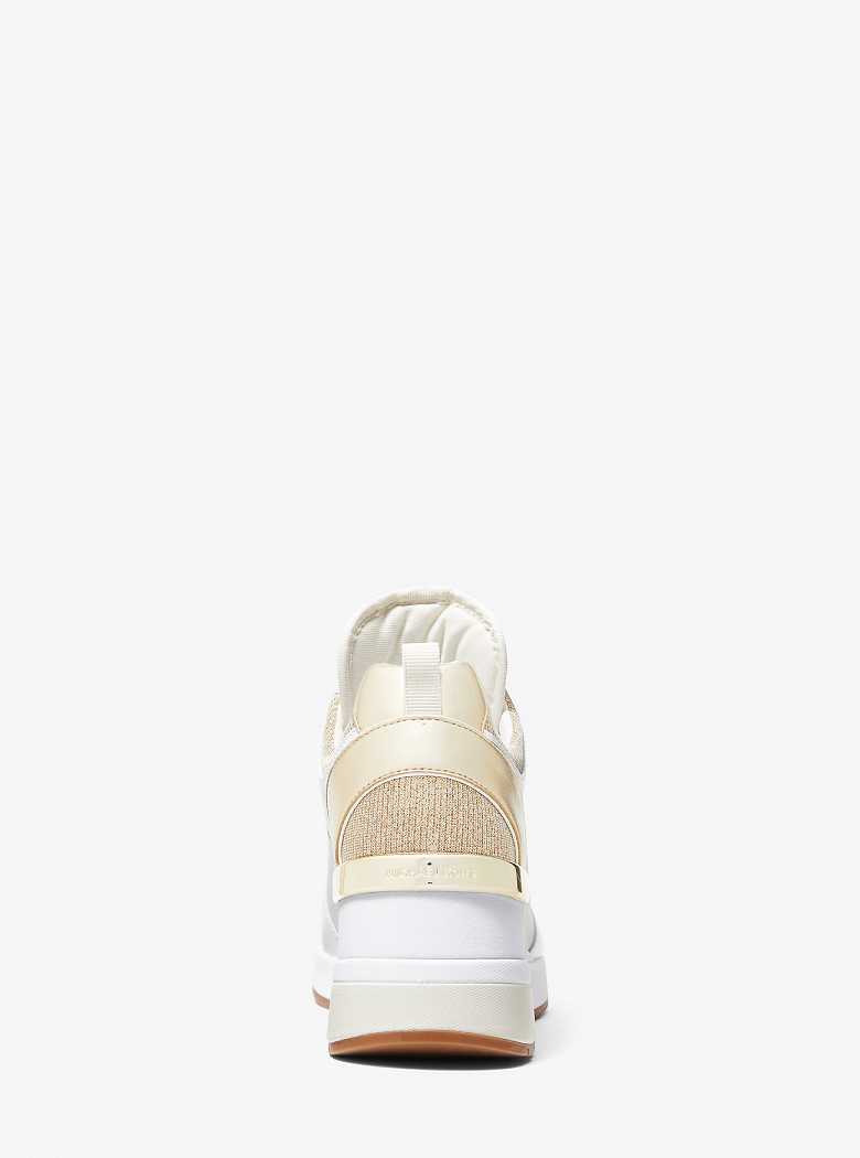 Michaelkors Georgie Leather and Glitter Chain-Mesh Douradas | SN-MK27456